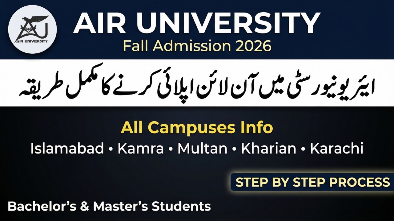 Air University Online Apply Fall 2026 | Complete Step-by-Step Admission Process
