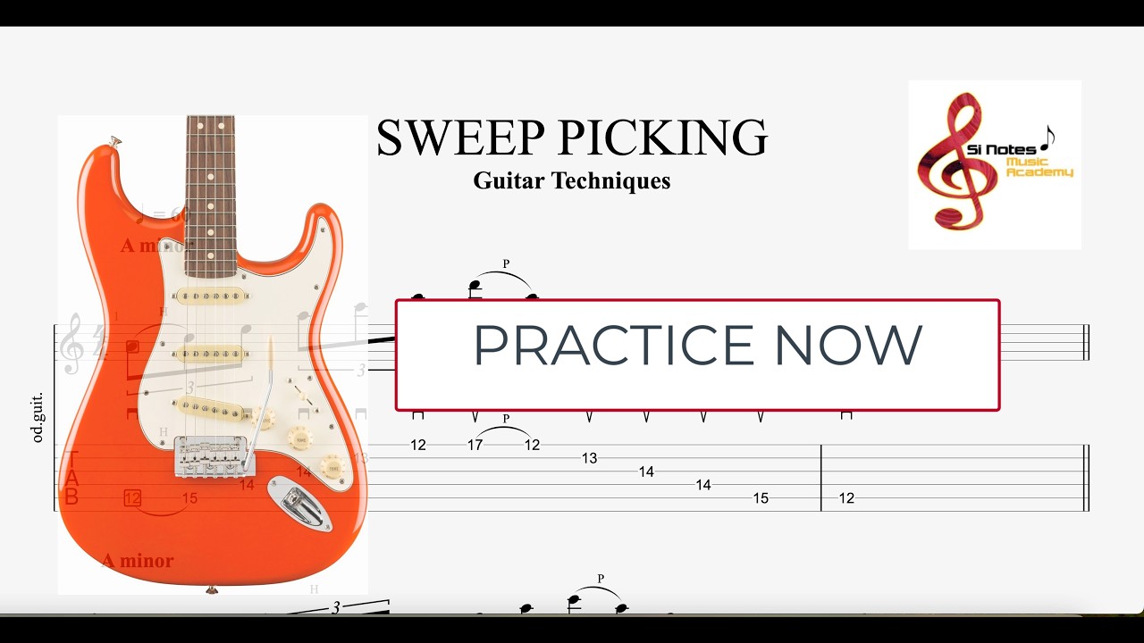 Sweep Picking - Rock Guitar Techniques Book 1 | Slow Medium & Fast Tempo