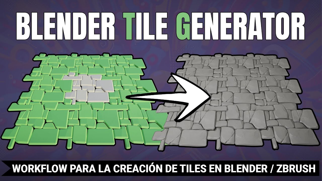 Crea tiles fácilmente en Blender: Tile Generator