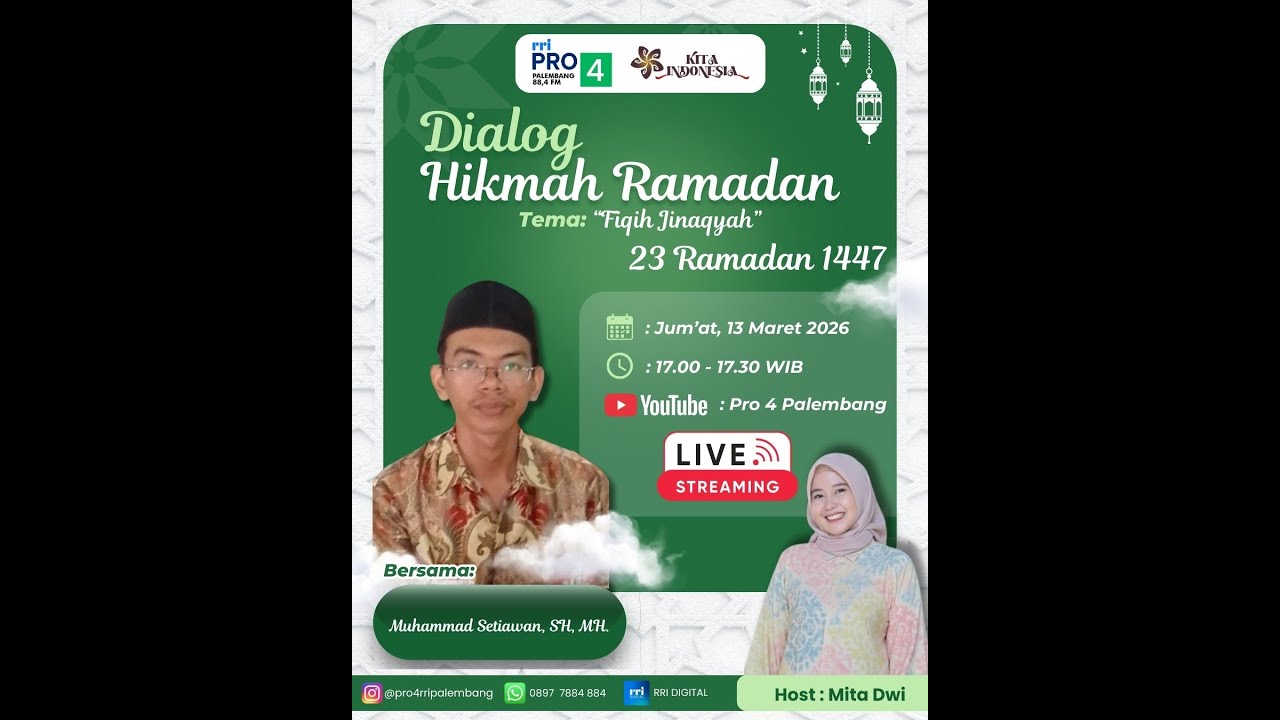 DIALOG HIKMAH RAMADHAN | JUM'AT , 13 MARET 2026