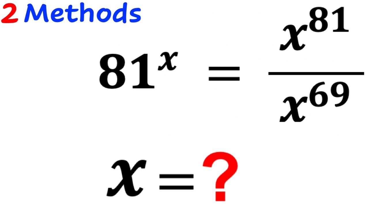 Can you solve for X? | (2 Methods) | #math #maths