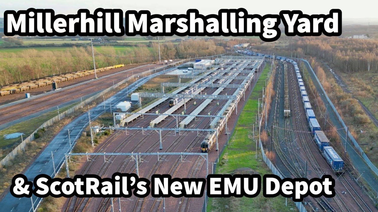 Aerial Views of Millerhill Yard & ScotRail's New EMU Depot