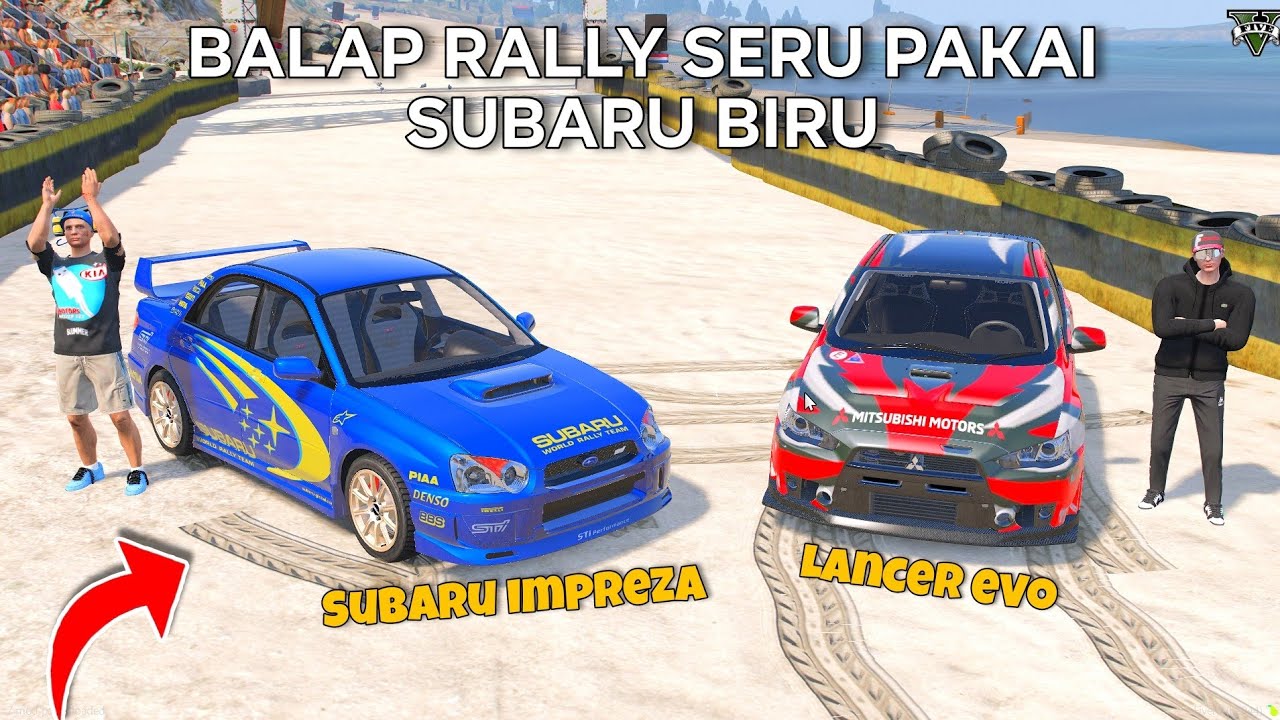 SERU BANGET! BAMBANG BALAPAN RALLY DI GUNUNG PAKAI MOBIL SUBARU KEREN GTA 5 INDONESIA