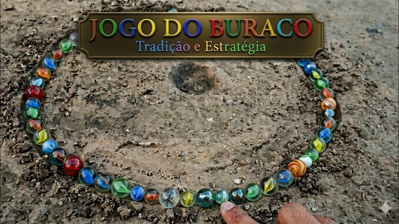 Ensinando a garotada a jogar bolinha de gude modo Buraco