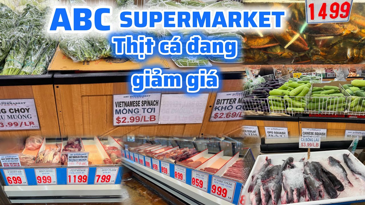 Chợ giảm giá rau củ thịt cá quá rẻ ABC SUPERMARKET 