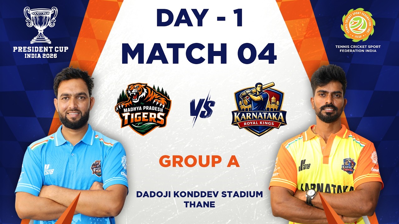 KARNATAKA ROYAL KINGS  VS MADHYA PRADESH TIGERS President Cup India 2026