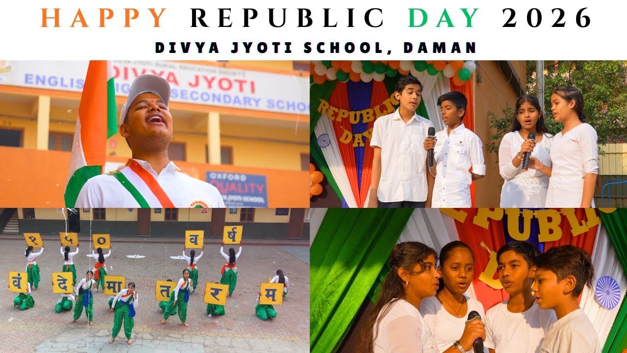 Republic Day Celebration 🇮🇳 at Divya Jyoti School, Daman 2026🔥
