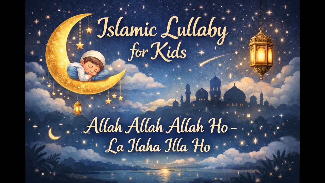 Islamic Lullaby for Kids 🌙 | Allah Allah Allah Ho | La Ilaha Illa Ho