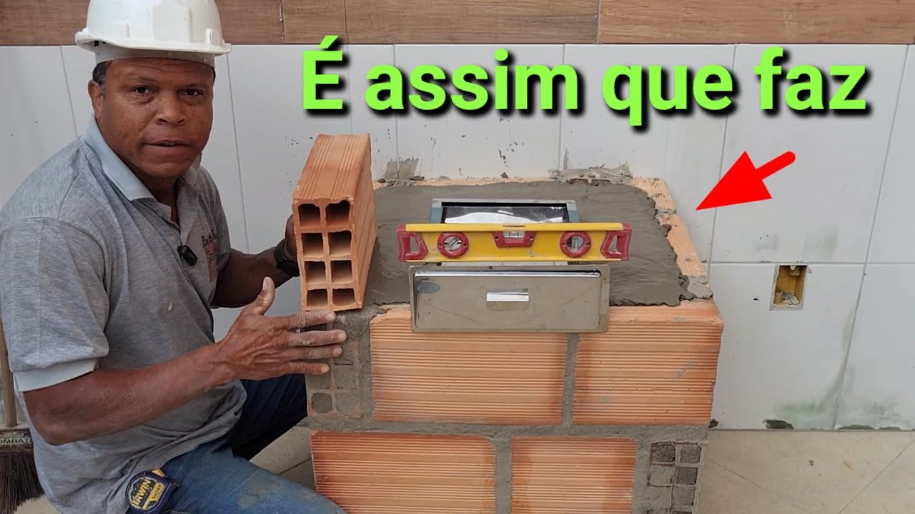 Como fazer a laje instalar o cinzeiro churrasqueira de Tijolo Furado Parte 2