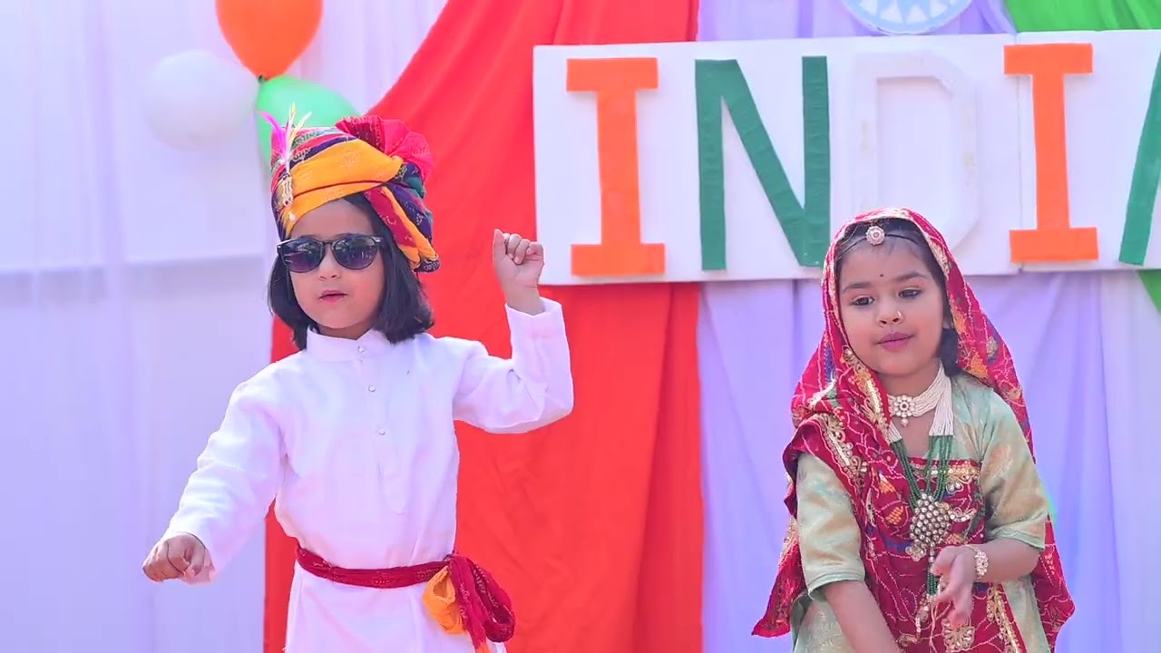 “Tiny Steps, Big Traditions: Pre-Primary Little Champs Present the Beauty of Rajasthani Culture.”
