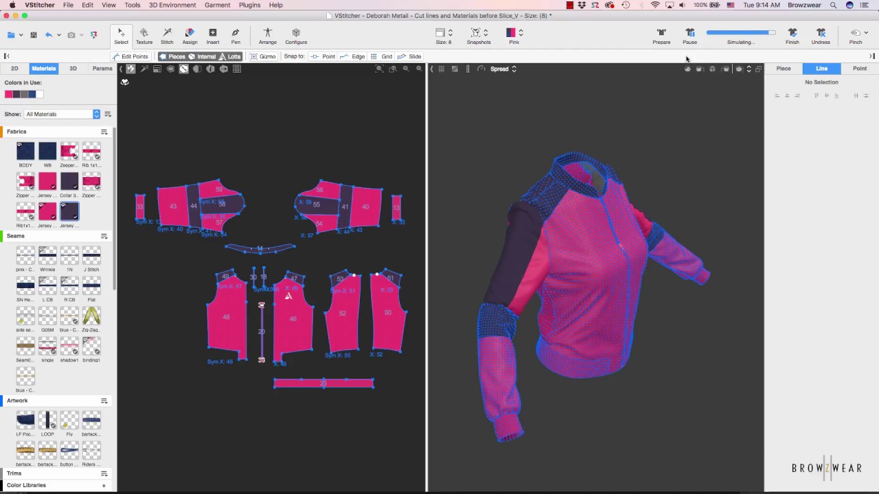Jacket Design in 3D using Lotta and VStitcher