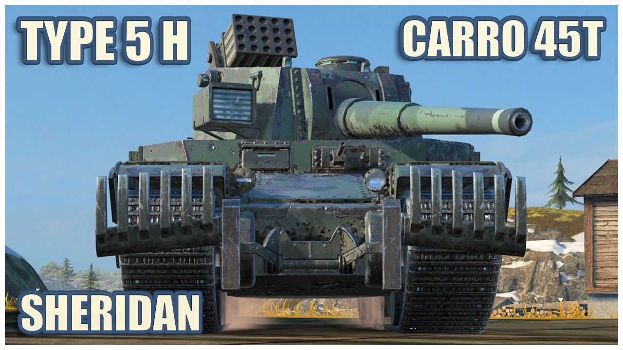 Type 5 H, Carro 45t & Sheridan • WoT Blitz Gameplay