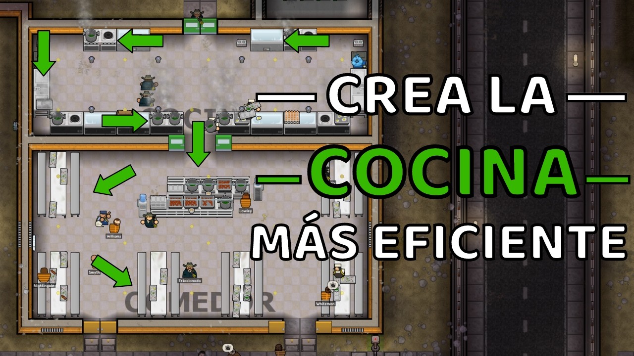 PRISON ARCHITECT: C&Oacute;MO crear una COCINA EFICIENTE