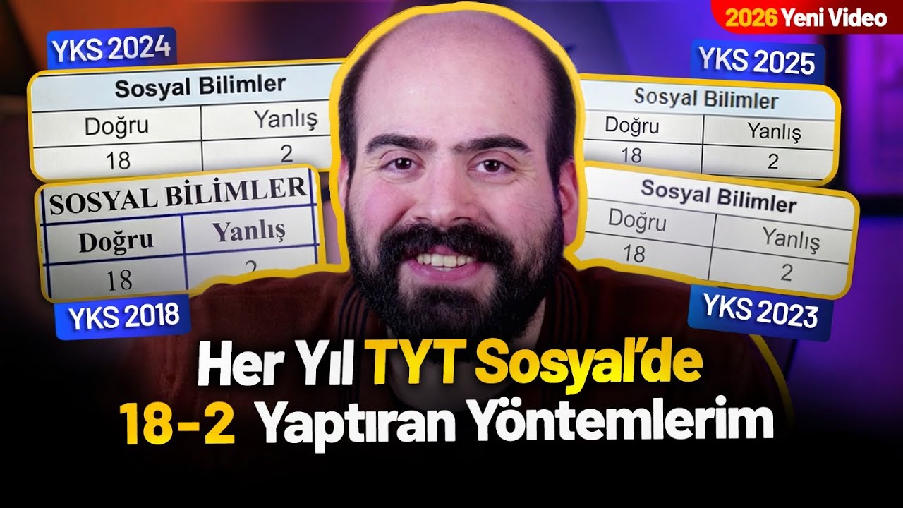 1.5 Saatte TYT Sosyalde 18-2 Yapmak