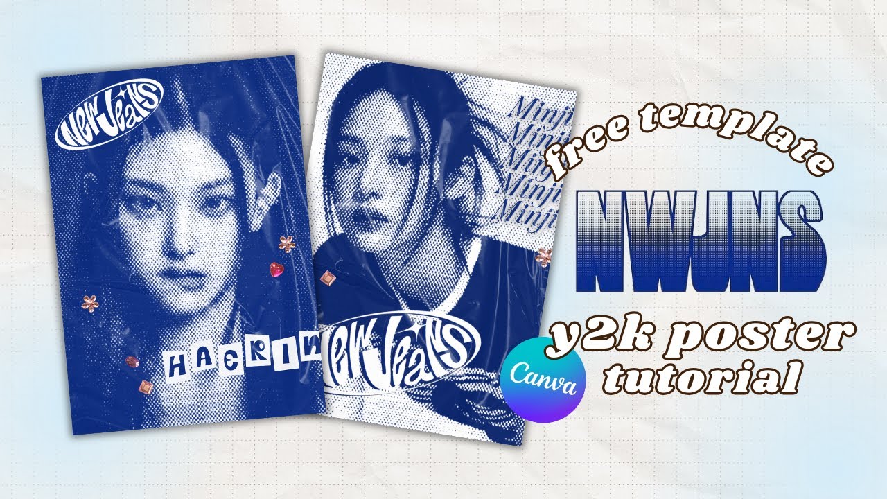 Учебник по созданию постера y2k kpop в Canva (бесплатный шаблон)