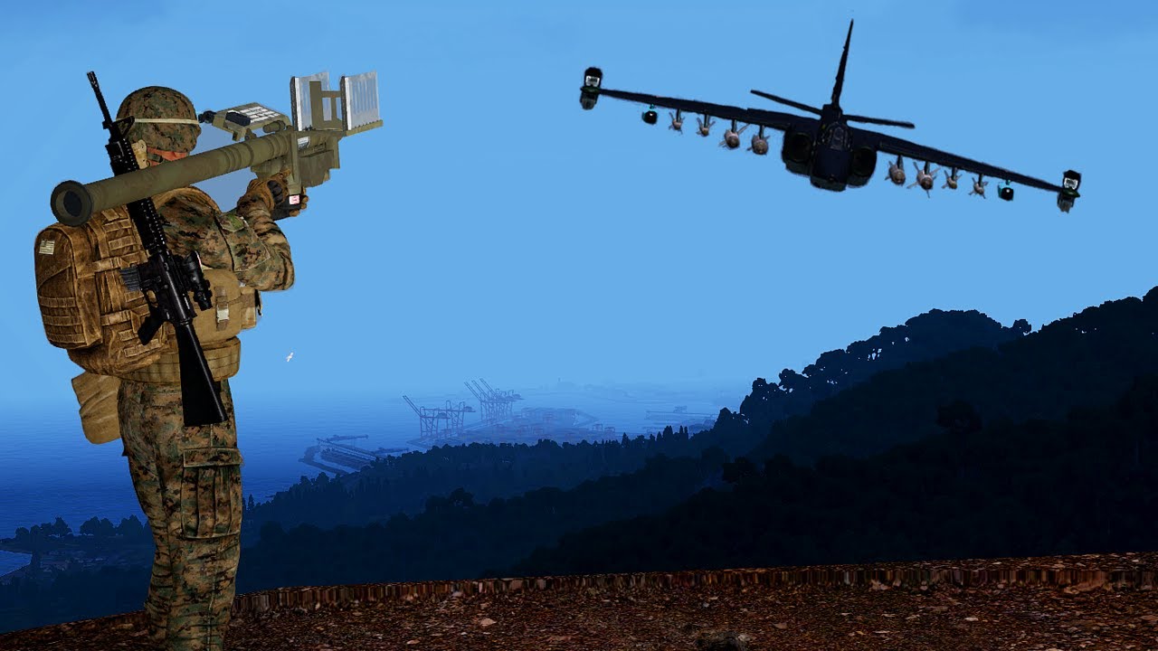 Su-25 Takes a Direct Hit from Stinger Anti-Air Missile | Fighter Jet Shot Down | ARMA 3: Milsim