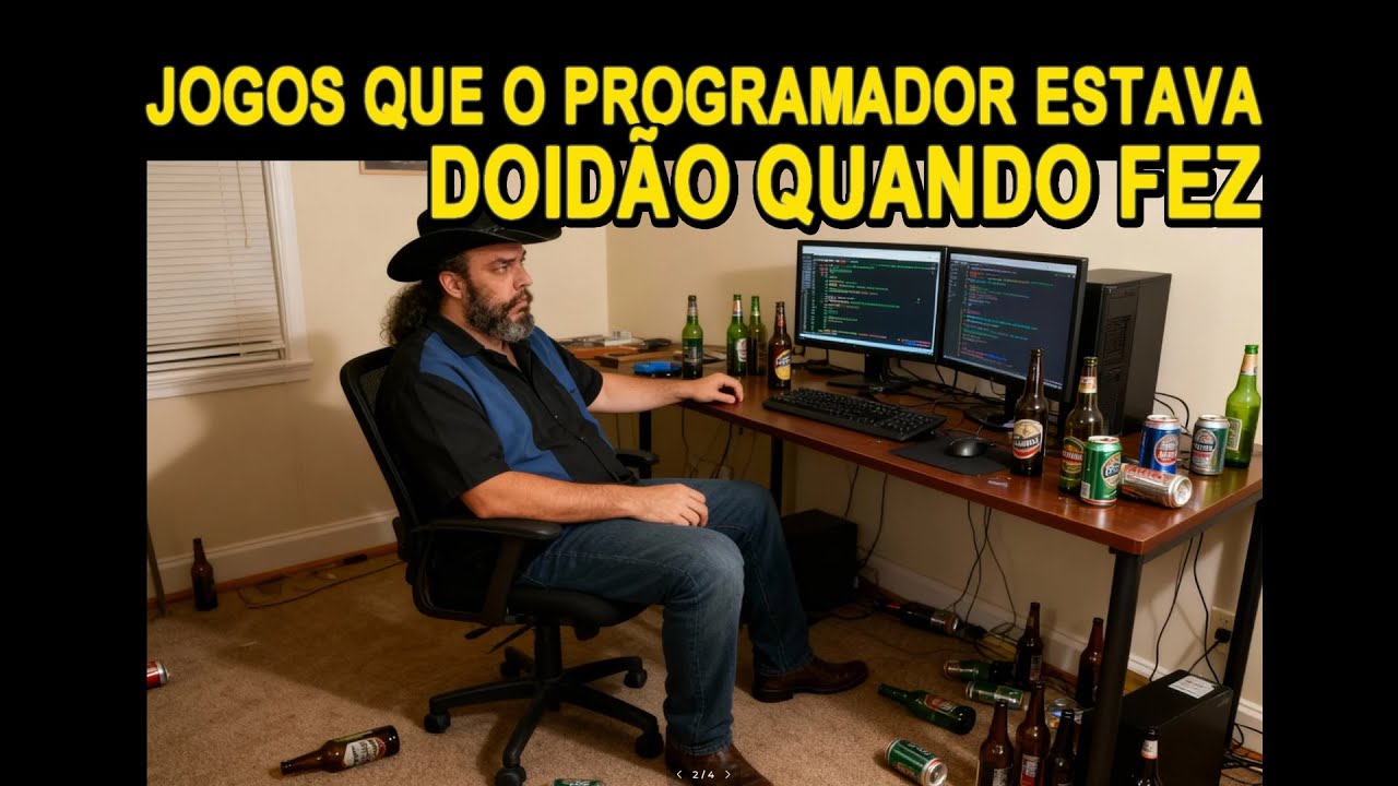 🍾 JOGOS QUE O CRIADOR ESTAVA DOIDÃO QUANDO FEZ 🍾 Games mais loucos e bizarros dos video games.