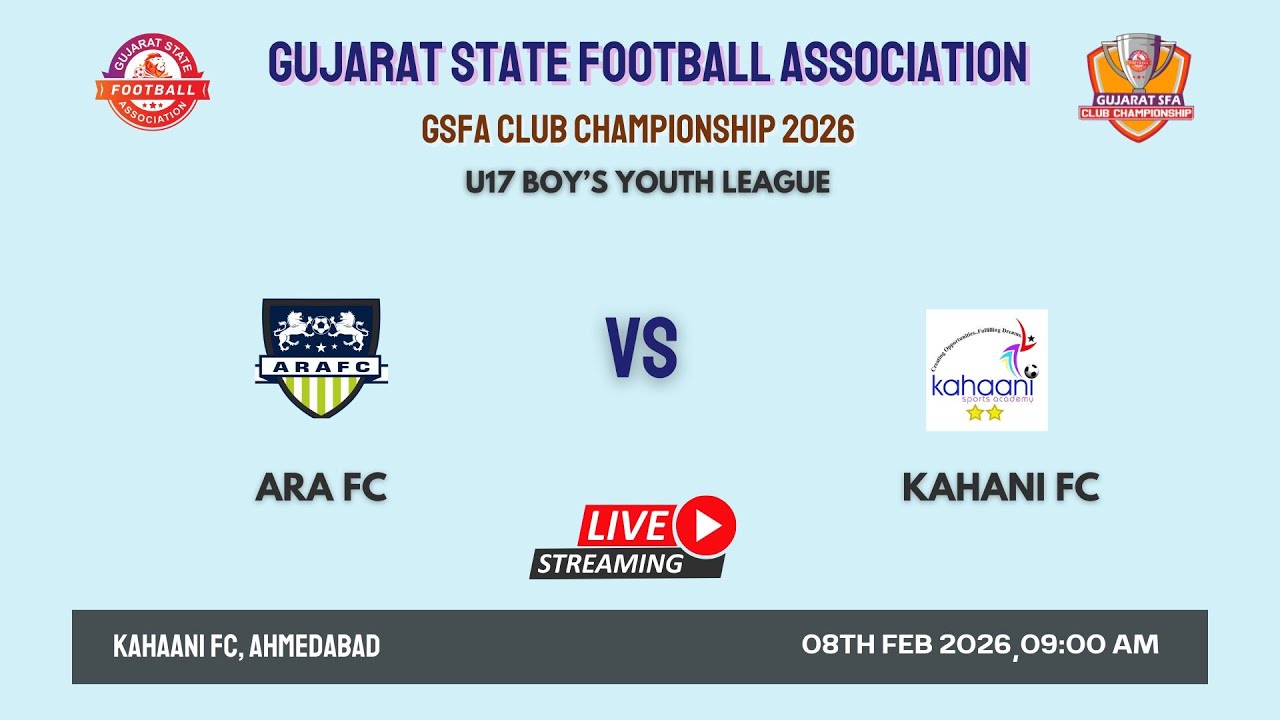 GSFA CLUB CHAMPIONSHIP 2026 | ARA FC VS KAHANI FC | U-17 BOY’S YOUTH LEAGUE