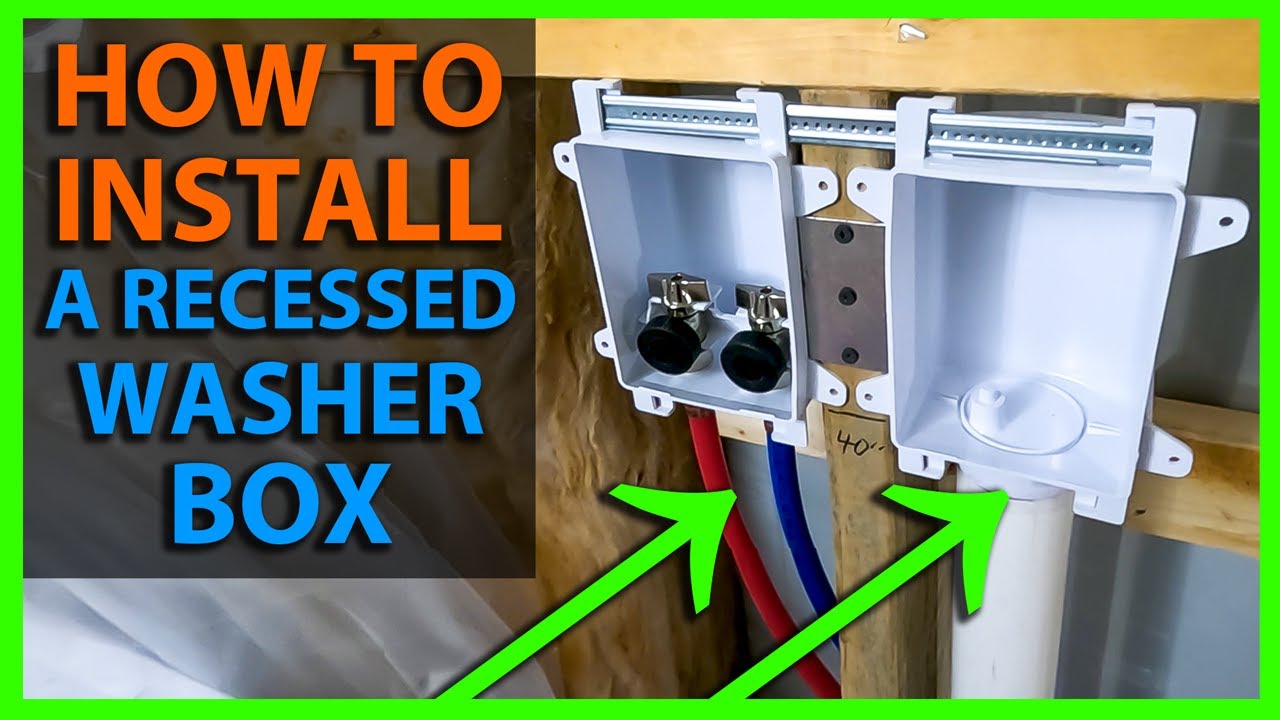 Как установить утопленную коробку для стиральной машины — Sioux Chief Ox Box