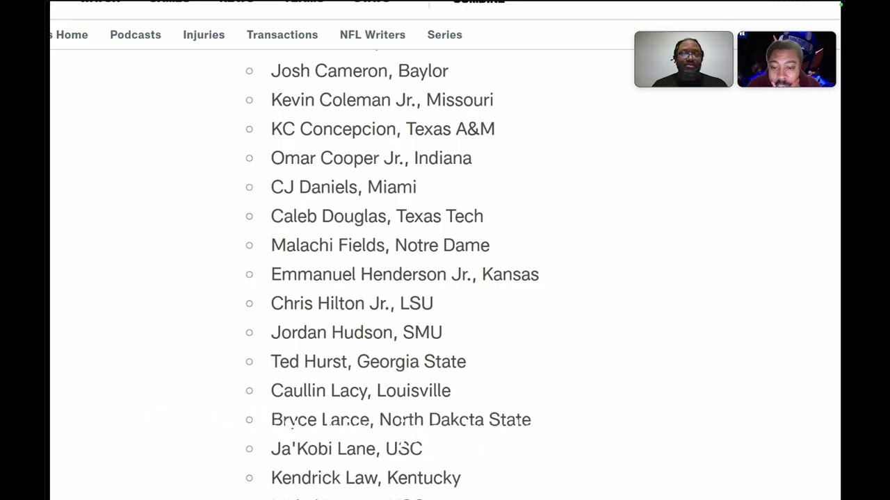 QB RB WR and TE at the NFL  Combine