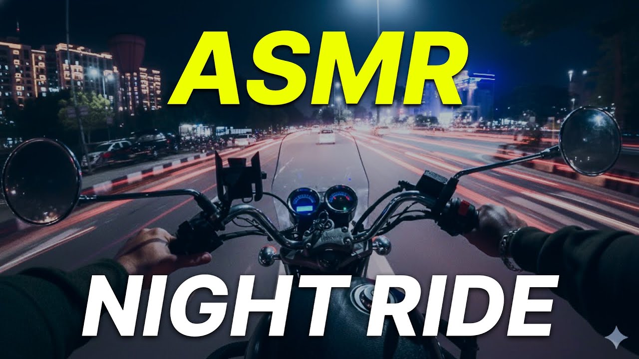 Peaceful Sleep ASMR | Night Bike Ride | Relaxing City Sounds | #bikelovers #bikelife #asmr
