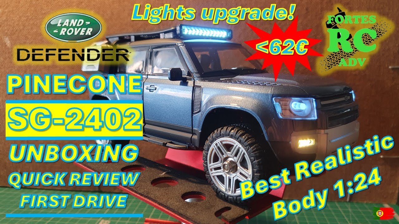 Pinecone SG-2402 - Lights upgrade - Unboxing + Review + Test drive - Best Realistic body (Alloy)1:24
