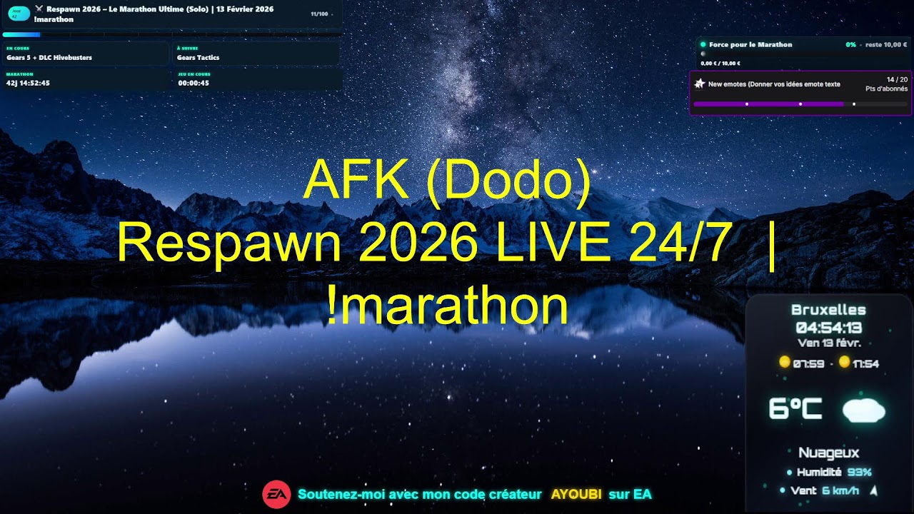 🔴 LIVE 24/7 | 100%🏆MARATHON Respawn 2026 – Gears of War 4 - JOUR 41| 11/100  !marathon 📊