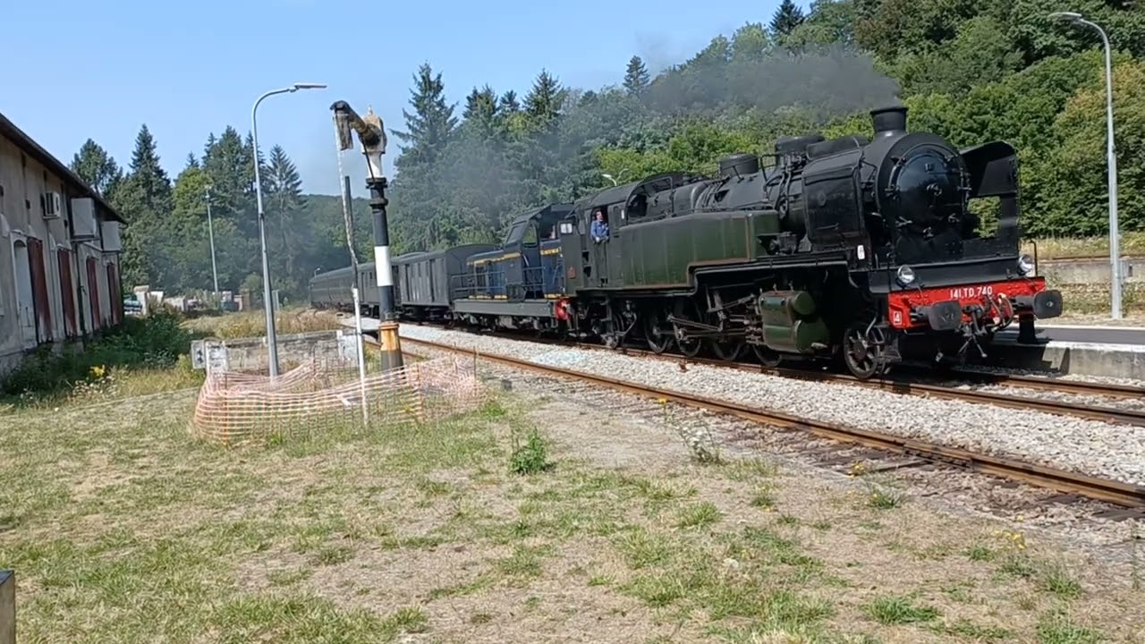 Arrivée à EYMOUTIERS 141TD740 du CFTLP de Limoges 6 AOÛT 2025