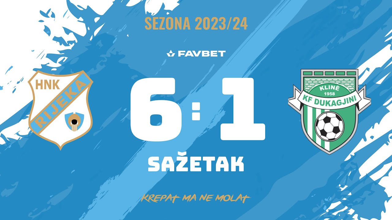 Konferencijska liga: Rijeka - Dukagjini 6:1, sažetak (2023./2024.)