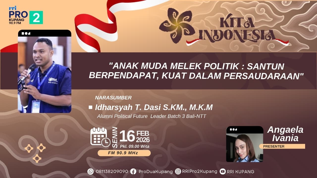 [LIVE] KITA INDONESIA - “ANAK MUDA MELEK POLITIK : SANTUN BERPENDAPAT, KUAT DALAM PERSAUDARAAN