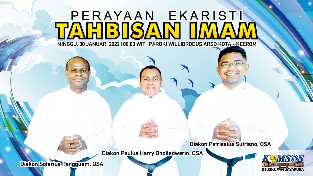 PERAYAAN EKARISTI TAHBISAN 3 IMAM ORDO SANTO AGUSTINUS (OSA)