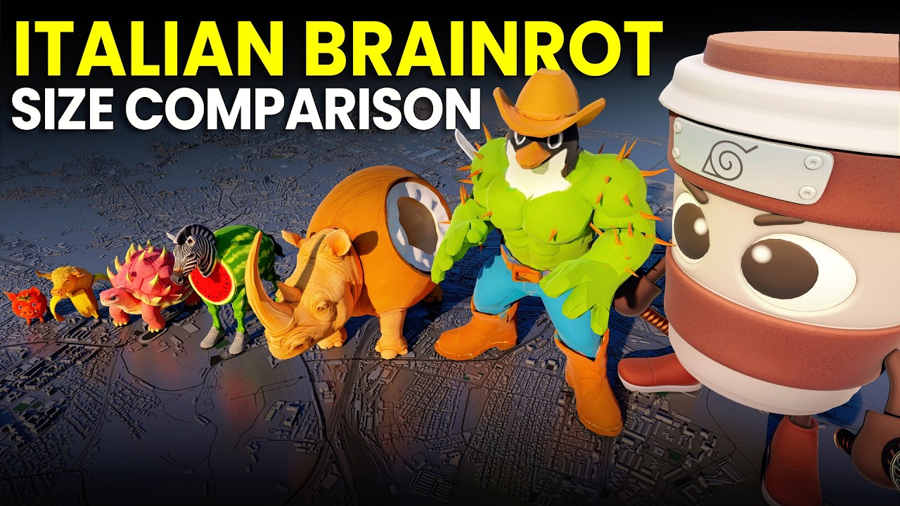 All Italian Brainrot Meme Size Comparison | TRALALERO TRALALA Vs BRR BRR PATAPIM