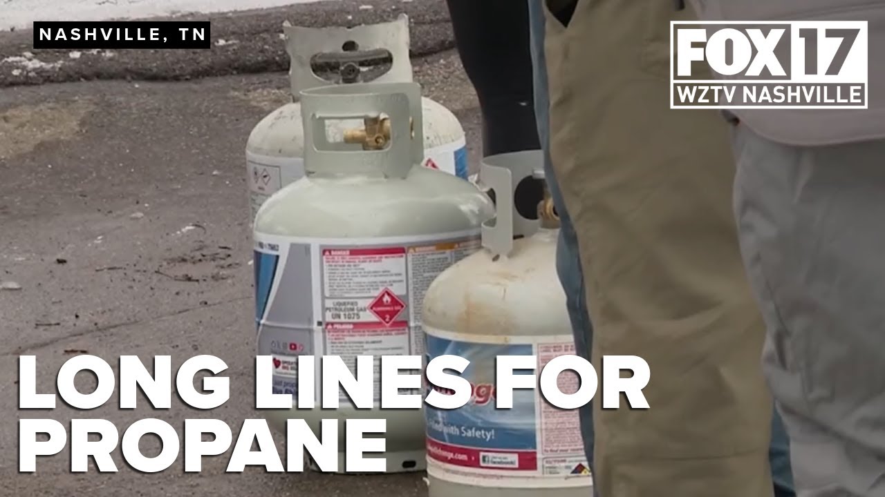 Long Lines at Nashville Gas Stations as Residents Seek Propane After Winter Storm