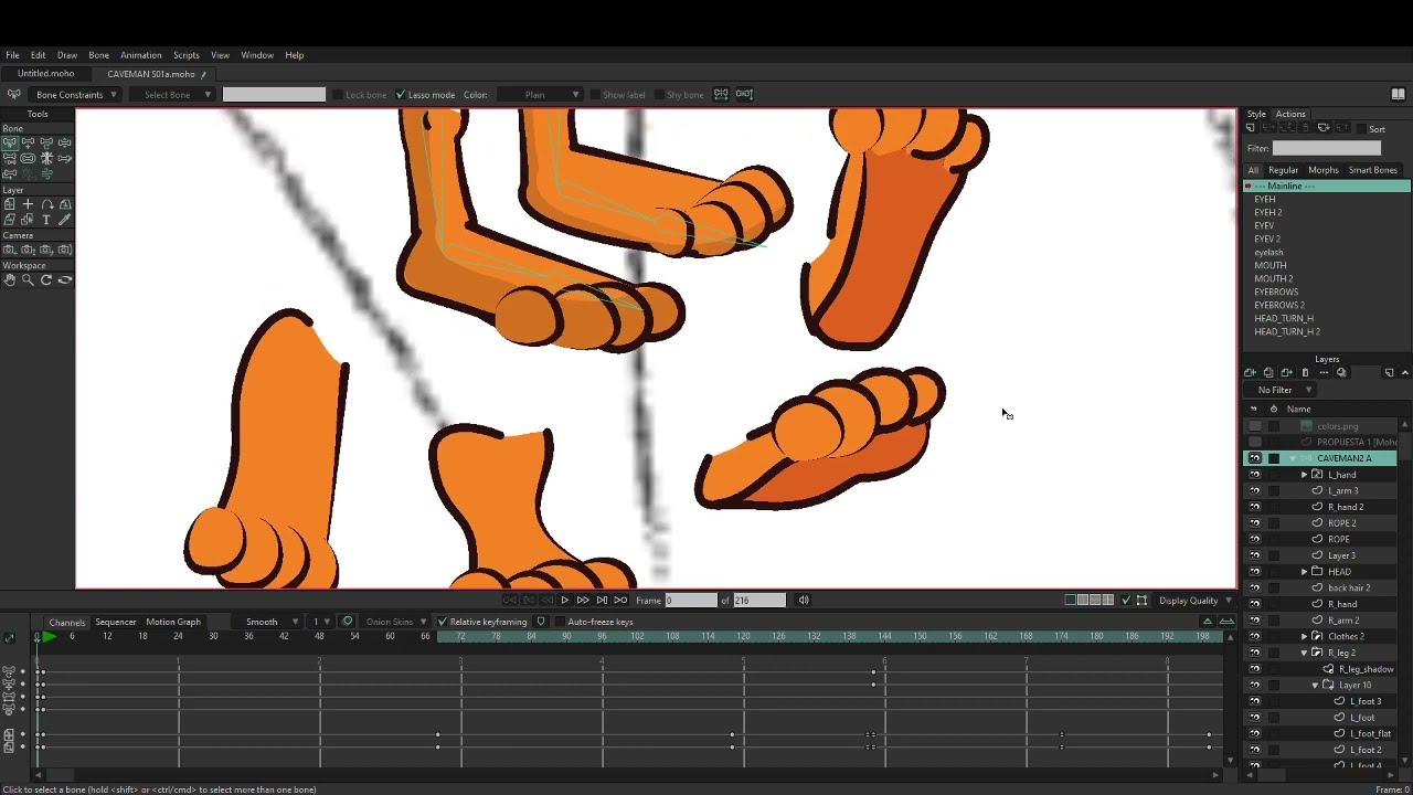 Working with Vitruvian Bones in Moho Pro 13
