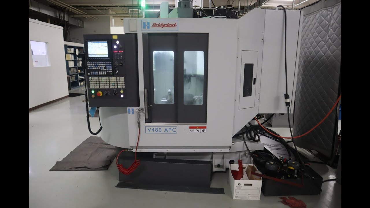Hardinge Bridgeport Model V480 APC Vertical Machining Center, 10K Spindle, Probing System, Chip Conv