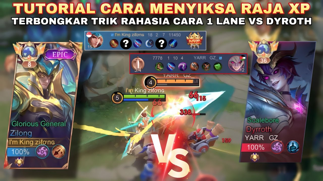 TUTORIAL CARA 1 LANE VS DYROTH DI PATCH TERBARU, Pereman XP di Lock Sampe kayu🔥 | MLBB