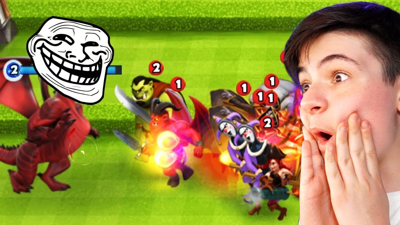 TROLL IN CASTLE 1 😂 - Trolling with DRAGON - Castle Crush