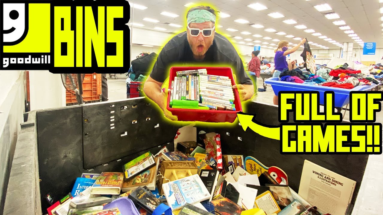TUB full of GOOD VIDEO GAMES! | Goodwill Bins!