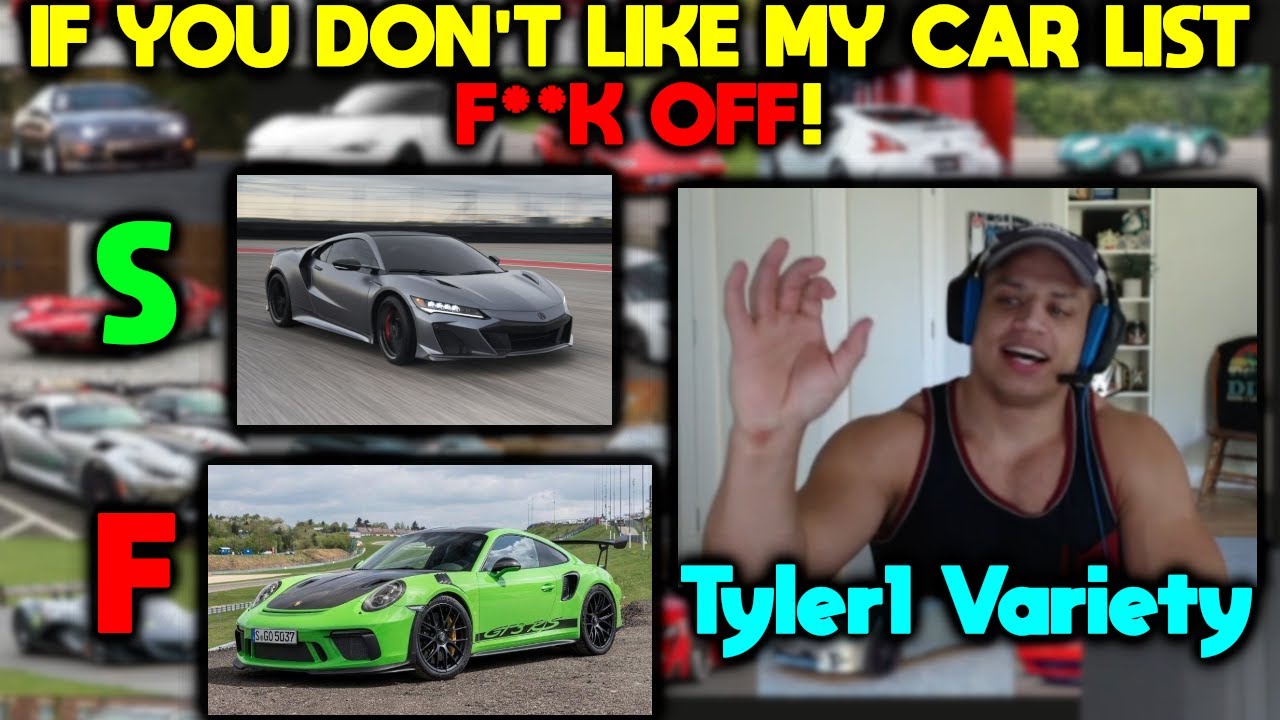 Tyler1 ULTIMATE CAR TIERLIST - With Chat
