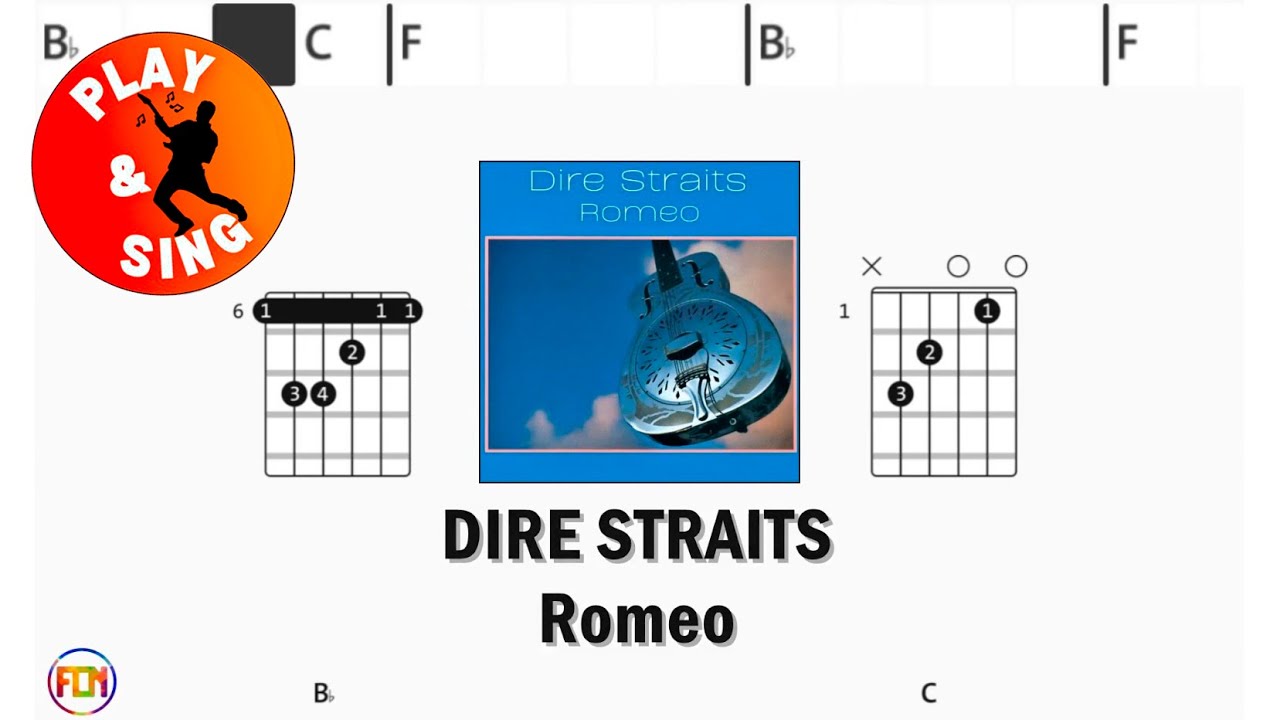 Dire Straits - Romeo | Scrolling Guitar Chords & Lyrics