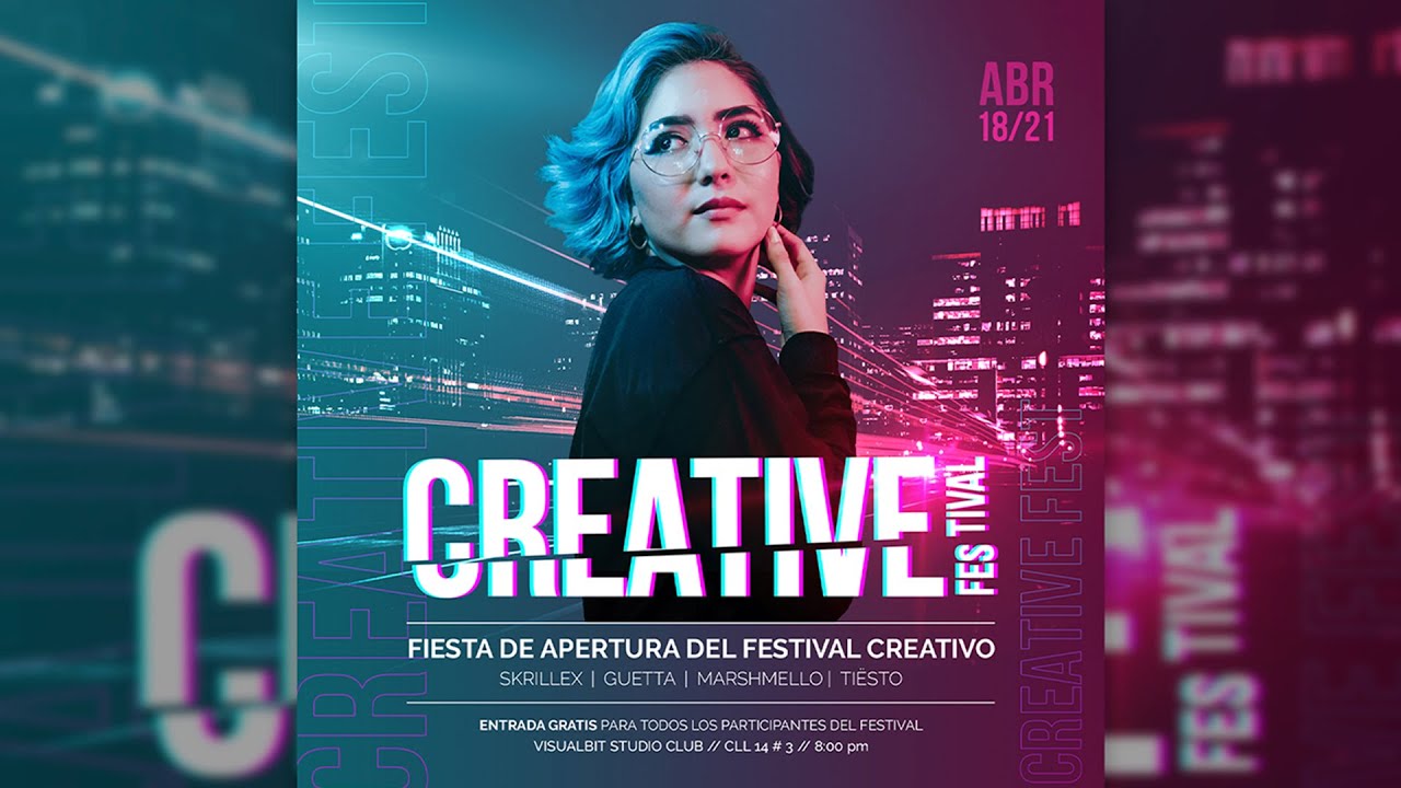 Cómo DISEÑAR PUBLICIDAD para un evento usando Adobe Photoshop
