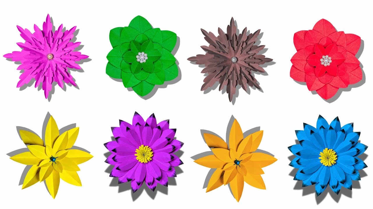 How To Make Beautiful Paper Flower | Diy Paper Flower Craft | Paper Flower Making Step By Step