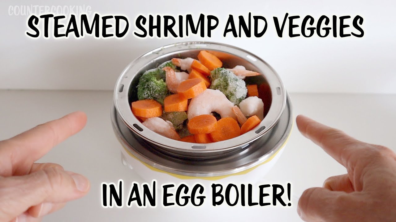 Making Steamed Shrimp And Veggies In An Egg Boiler! - Solar Cooking - EcoFlow River Pro