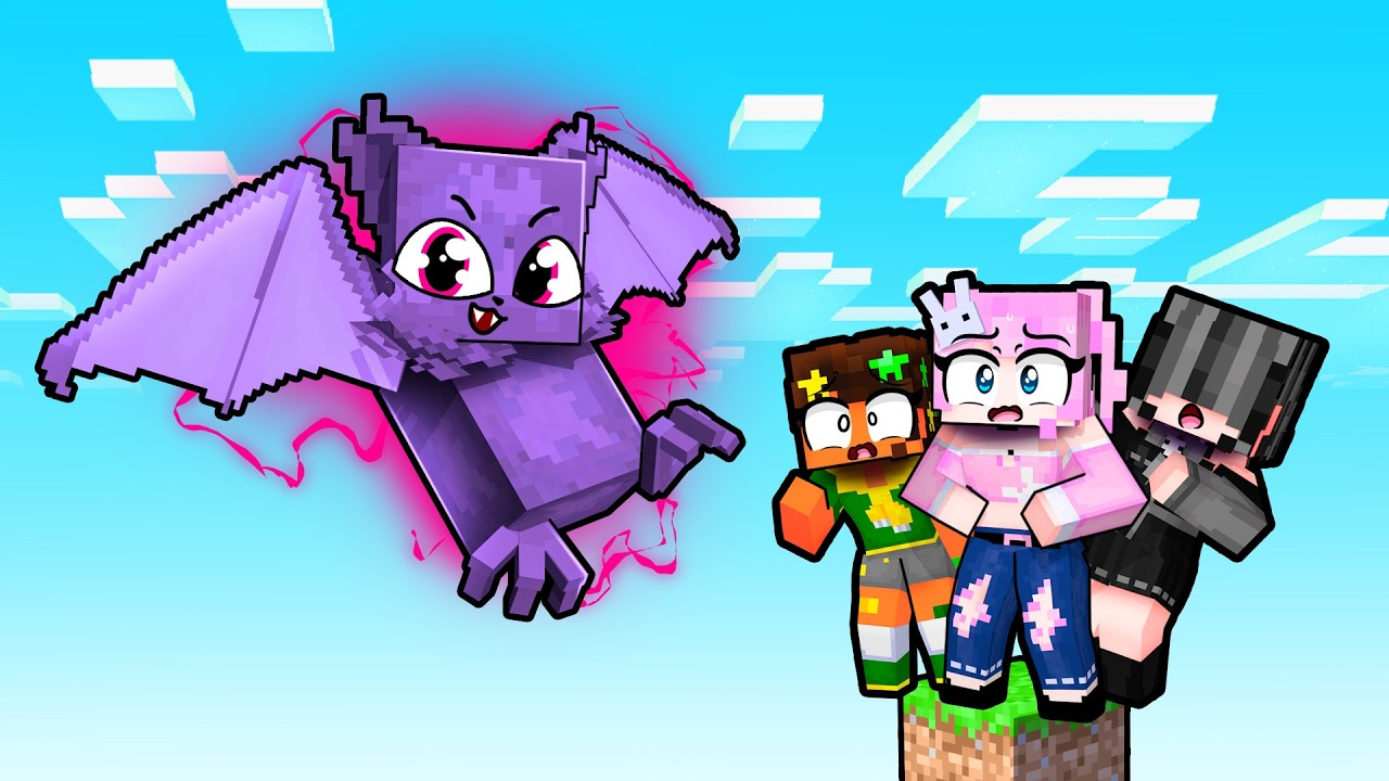 Playing as a Baby BAT on a ONE BLOCK!