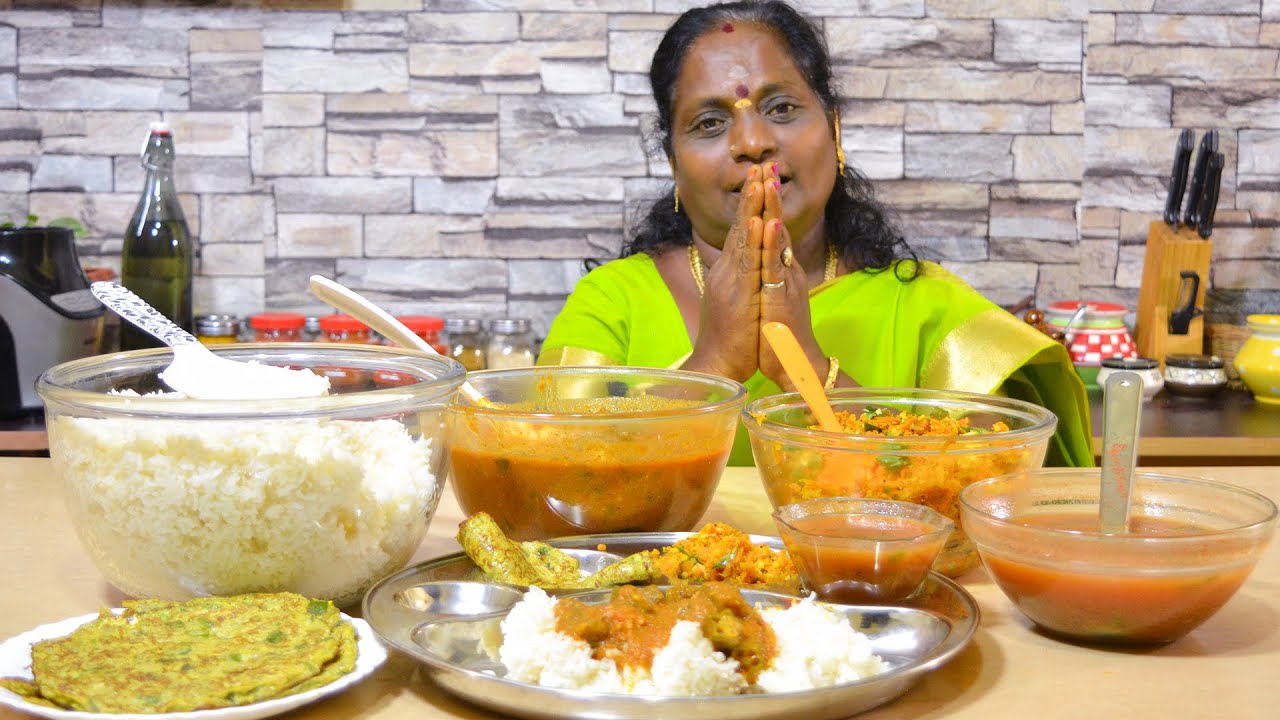 நச்சுனு 1 லஞ்ச் மெனு |LUNCH COMBO MENU|VENDAKAI PULI KULAMBU|CARROT PORIYAL|TOMATO SOUP|OMELETE