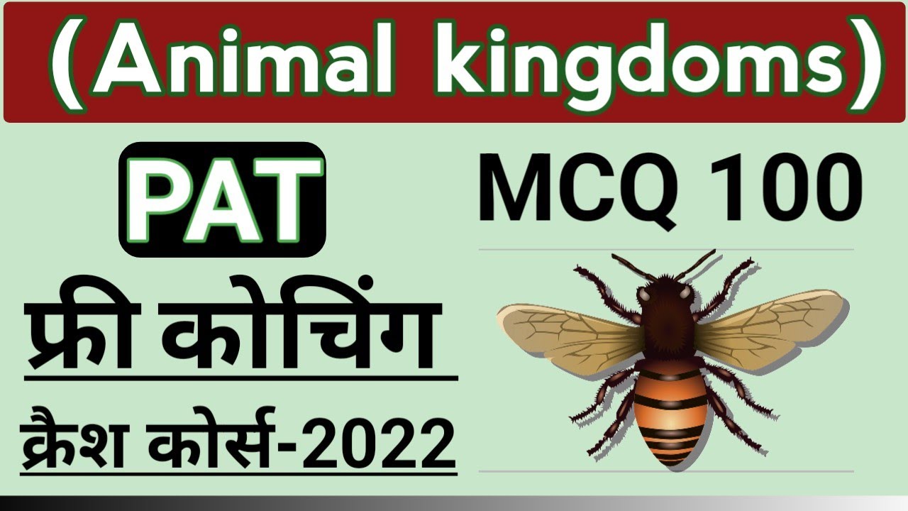 PAT Ag1 Animal kingdoms MCQ 100