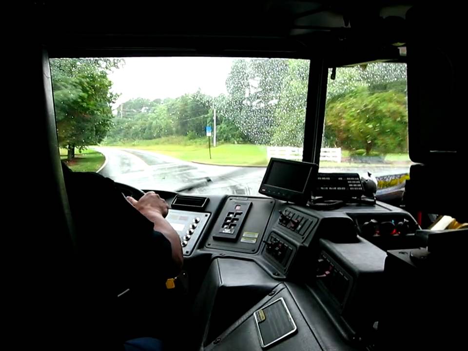 Fire Engine Cab Ride. Structure Fire Response