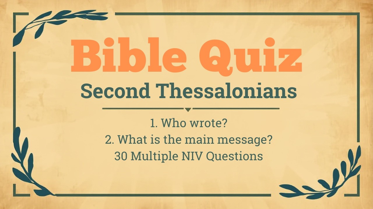 What is you best score? 30 NIV questions from 2nd Thessalonians
