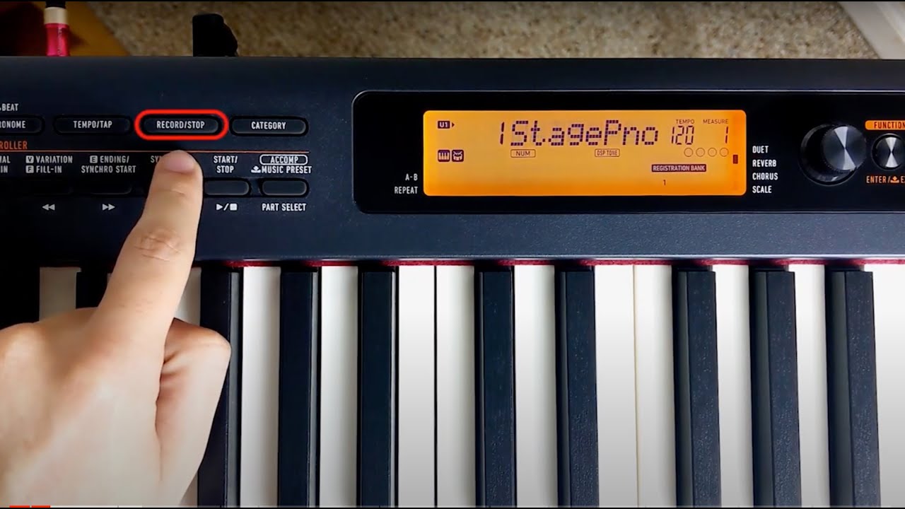 Casio CDP S350: How to Use the  6-Track MIDI Recorder