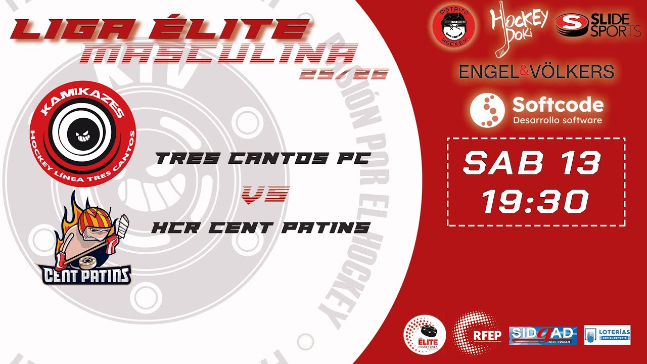 2025/26 LIGA &Eacute;LITE MASCULINA TRES CANTOS PC  Vs HCR CENT PATINS